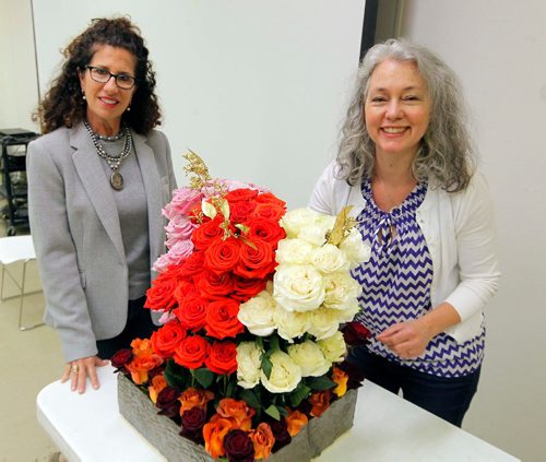 BORIS MINKEVICH / WINNIPEG FREE PRESS
From left, Hennie Corrin and Hazel Borys are the Co-chairs for Art in Bloom event at the Winnipeg Art Gallery. April 20, 2017