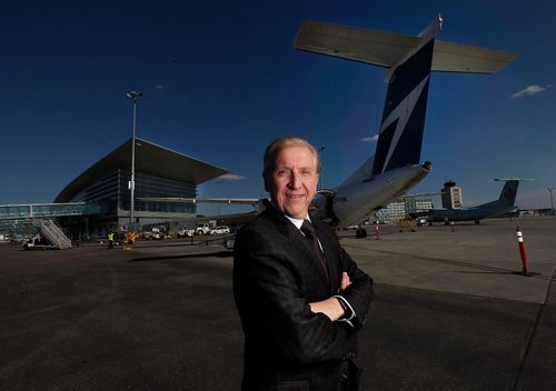 PHIL HOSSACK / WINNIPEG FREE PRESS  - Winnipeg Airport Authority CEO Barry Rempel poses at Winnipeg's James Richardson Airport Friday. See story. -  April 21,  2017