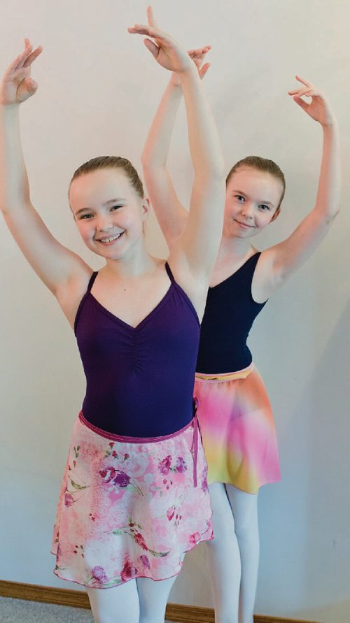 Canstar Community News April 20, 2017 - Linden Wood's Madison (left) and Sophia Burnell (10) have participated in the Royal Winnipeg Ballet's summer dance intensive program for three years. (DANIELLE DA SIVLA/CANSTAR/SOU'WESTER).