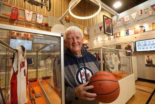 RUTH BONNEVILLE /  WINNIPEG FREE PRESS

Larry Marquardson who coached basketball for over 35 years at Sargent Park Jr. High School, Sisler and Earl Grey was one of several basketball builders, players and teams that were inducted into the 2017 Manitoba Basketball Hall of fame at U of W Duckworth Centre  Tuesday.  
 
April 25, 2017