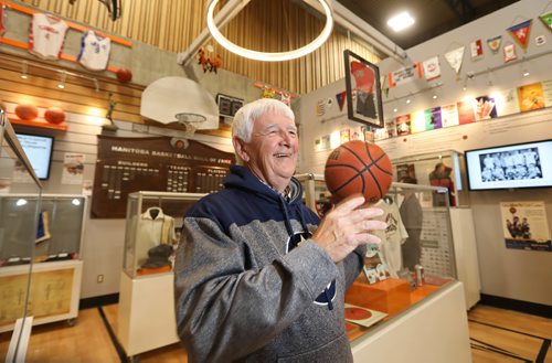 RUTH BONNEVILLE /  WINNIPEG FREE PRESS

Larry Marquardson who coached basketball for over 35 years at Sargent Park Jr. High School, Sisler and Earl Grey was one of several basketball builders, players and teams that were inducted into the 2017 Manitoba Basketball Hall of fame at U of W Duckworth Centre  Tuesday.  
 
April 25, 2017