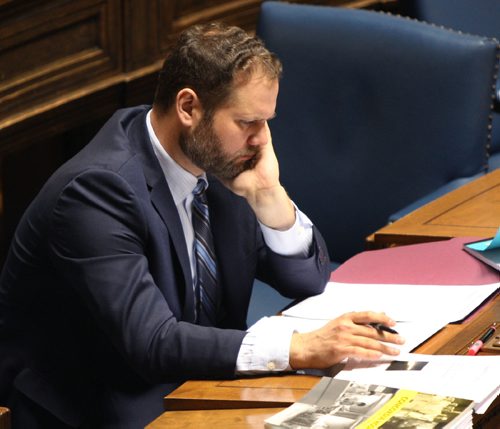 WAYNE GLOWACKI / WINNIPEG FREE PRESS

Matt Wiebe, NDP MLA during the Health Dept. Estimate meeting held in the Manitoba Legislative chambers Tuesday afternoon. Nick Martin / Larry Kusch stories April 25 2017