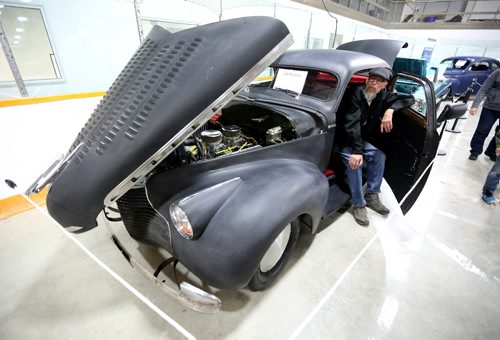 TREVOR HAGAN / WINNIPEG FREE PRESS
Jack Krause sits in his 1940 Chevy Coupe at a car show at East End Arena, Saturday, April 29, 2017.