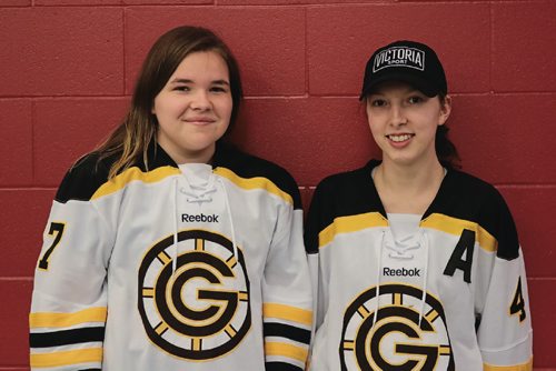 Canstar Community News April 19, 2017 - Garden City athletes Drew Kennedy and Taylor Herold at Seven Oaks Arena. (LIGIA BRAIDOTTI/CANSTAR COMMUNITY NEWS/TIMES)