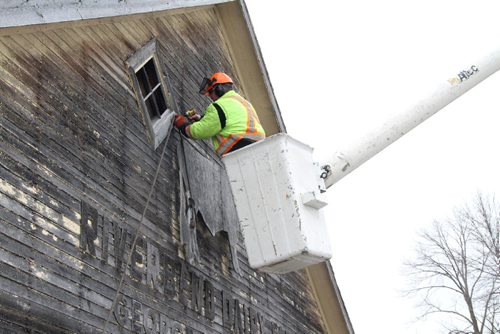 Canstar Community News Since the mid1950s, the cutout of a bull, Rockwood Romarnuk, was on the font of the barn at Riverbend Dairy on St. Mary's Road.  Thanks to  Glenn "Bootsy" Rand, of Main Branch Tree Service, the weathered piece of St.Vital history is at its new home in the St. Vital Museum. The real Rockwood Romarnuk took first place at the 1954 Royal Winter Fair in Toronto.