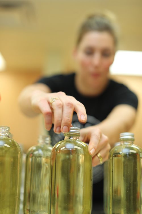 TREVOR HAGAN / WINNIPEG FREE PRESS
Teri-Lynn and Chad Friesen, owners of Abiding Citizen, a line of bitters and shrubs for cocktails, Monday, May 1, 2017.