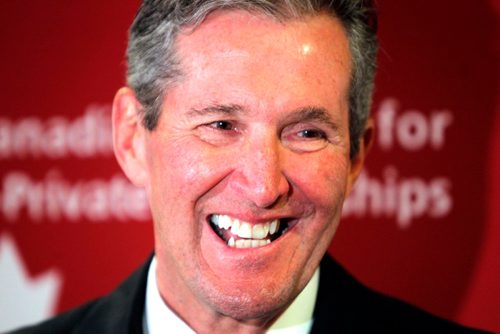 BORIS MINKEVICH / WINNIPEG FREE PRESS
Manitoba Premier Brian Pallister talks to the media after he gave the keynote address at a conference at the Fort Garry Hotel hosted by The Canadian Council for Public-Private Partnerships, (CCPPP) and The Winnipeg Chamber of Commerce. May 2, 2017