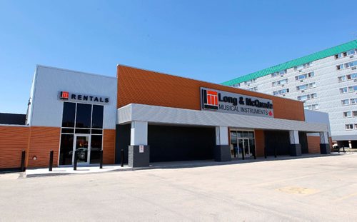 BORIS MINKEVICH / WINNIPEG FREE PRESS
Long & McQuades new flagship Winnipeg store. Exterior photo. For Mondays real estate column. Murray McNeill story. May 5, 2017