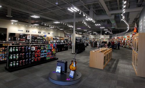 BORIS MINKEVICH / WINNIPEG FREE PRESS
Long & McQuades new flagship Winnipeg store. Interior photo. For Mondays real estate column. Murray McNeill story. May 5, 2017