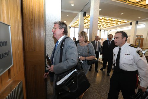 RUTH BONNEVILLE /  WINNIPEG FREE PRESS

David Asper walks into council chamber building at City to chair the Winnipeg Police Board for the first time  Friday. 
See Aldo's story


May 05, 2017