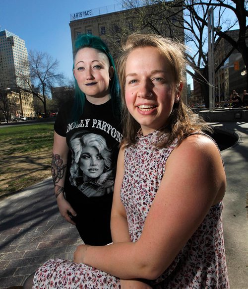 PHIL HOSSACK / WINNIPEG FREE PRESS  -  Left to Right, Lindsay Brown, 33, and Rebecca Ward, 23, are volunteers with Bar None Winnipeg, a prison ride share program. They both volunteer their time driving clients to correctional institutions in Manitoba, so that the clients can visit their loved ones who are in prison. -  May 5, 2017