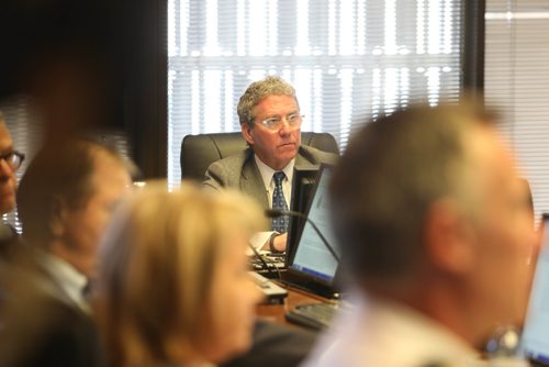 RUTH BONNEVILLE /  WINNIPEG FREE PRESS

David Asper chairs the Winnipeg Police Board for the first time on the second floor of council chamber building Friday. 
See Aldo's story


May 05, 2017