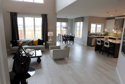 BORIS MINKEVICH / WINNIPEG FREE PRESS
NEW HOMES - 19 Del Monica Road. Open concept main floor. From left, living room, dining room, and kitchen. TODD LEWYS STORY. May 8, 2017