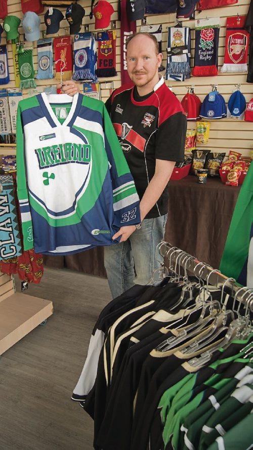 Canstar Community News April 20, 2017 - Bryan Cummins opened Unique Ireland, a stand alone European gift shop, at the south end of Pembina Highway on April 1. (DANIELLE DA SILVA/CANSTAR/SOU'WESTER).