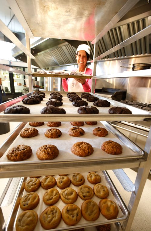 WAYNE GLOWACKI / WINNIPEG FREE PRESS

49.8 / Intersection. Jill Atnikovs business is Cookie Girl. Jill with cookies from the oven.  She is working in the Kitchen Sync.  David Sanderson  story  May 9 2017