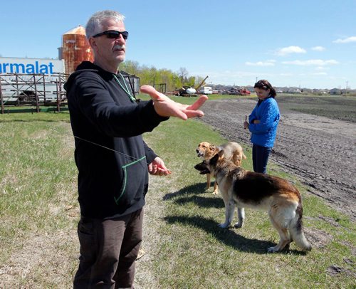 BORIS MINKEVICH / WINNIPEG FREE PRESS
From left, Ken Maes and his wife Marianne talk about the problems that the neighbouring composting business is causing them on their farm. May 10, 2017

Samborski