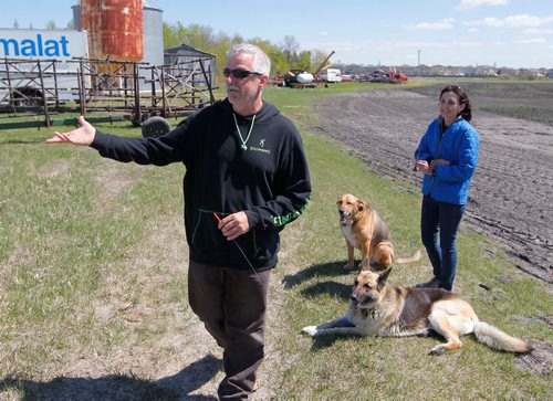 BORIS MINKEVICH / WINNIPEG FREE PRESS
From left, Ken Maes and his wife Marianne talk about the problems that the neighbouring composting business is causing them on their farm. May 10, 2017

Samborski