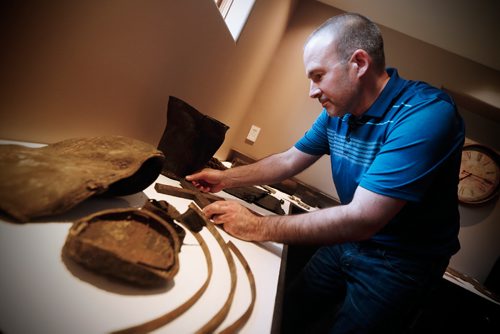 JOHN WOODS / WINNIPEG FREE PRESS
Artifacts in  Brent Piniuta's collection from the Invincible which sank in 1758 photographed Monday, May 15, 2017. He's loaning artifacts to a Halifax naval museum.