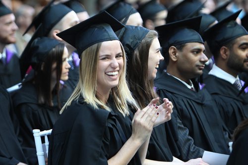RUTH BONNEVILLE /  WINNIPEG FREE PRESS

Katelyn Sinclair applauds her fellow classmates at the ceremony for the largest class of new doctors ever to graduate from the University of Manitoba (113 grads) in the atrium of Brodie Centre at the U of M  Bannatyne Campus Thursday.  

Standup photo


May 18, 2017