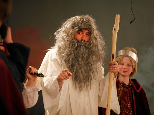 PHIL HOSSACK / WINNIPEG FREE PRESS  -  Gandalf (aka Nick Guidry) makes a point rehearsing  the St Timothy Church's parody of Lord of the Rings. See Brenda Suderman's story. -  May 18 2017
