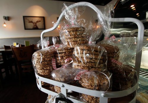 PHIL HOSSACK / WINNIPEG FREE PRESS  -  Cocoabeans Restaurants Review - Fresh baked cookies wait to be taken home.....Alison Gilmore tale.!  -  May 19,  2017