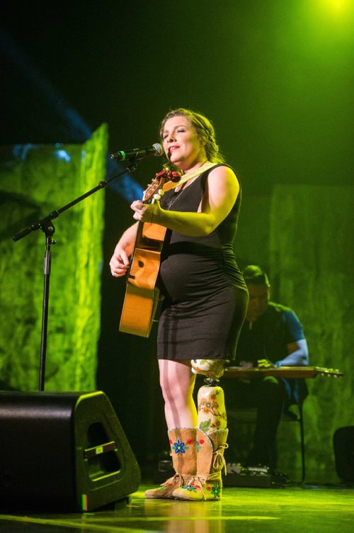 Christia Couture Performs her song Alone in This at the 2017 Indigenous Music Awards Friday evening at the Regent Club Casino. May 19, 2017 (MIKE SUDOMA / WINNIPEG FREE PRESS)