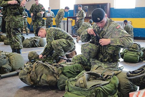 Canstar Community News May 16, 2017 - Members of the Fort Garry Horse getting ready for a battle fitness training surrounding McGregor Armoury. (LIGIA BRAIDOTTI/CANSTAR COMMUNITY NEWS/TIMES)