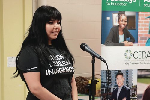 Canstar Community News May 16, 2017 - Rose Olsen, 20, credited Pathways program for helping her graduate and go to the University of Winnipeg. (LIGIA BRAIDOTTI/CANSTAR COMMUNITY NEWS/TIMES)