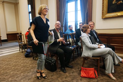 JOHN WOODS / WINNIPEG FREE PRESS
Molly McCracken, Canadian Centre for Policy Alternatives, speaks on Bill 33 - The Minimum Wage Indexation Act during a public meeting of the Standing Committee on Social and Economic Development at the the Manitoba legislature Tuesday, May 23, 2017.