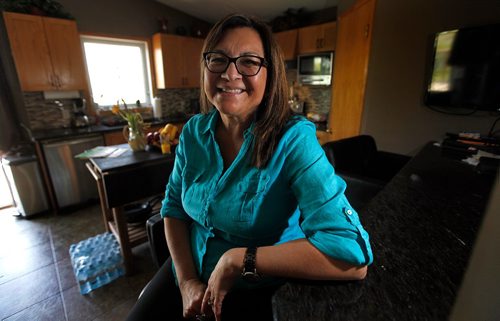 PHIL HOSSACK / WINNIPEG FREE PRESS  -   Posing at home, Loretta Ross Manitoba's recently appointed Treaty Commissioner. See Jane Gerster's story. May 24, 2017