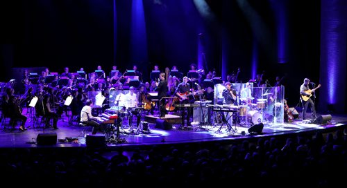 JASON HALSTEAD / WINNIPEG FREE PRESS

Royal Canoe performs with the Winnipeg Symphony Orchestra on May 25, 2017 at the Centennial Concert Hall.