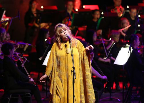 JASON HALSTEAD / WINNIPEG FREE PRESS

Alexa Dirks (a.k.a. Begonia) performs with Royal Canoe and the Winnipeg Symphony Orchestra on May 25, 2017 at the Centennial Concert Hall.