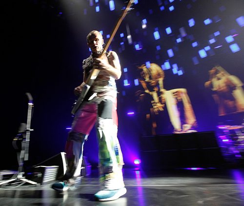 PHIL HOSSACK / WINNIPEG FREE PRESS  -   Red Hot Chili Pepper bassist Flea at the MTS Centre Friday. See story..    -  May 26 2017