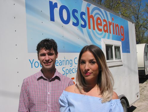 Canstar Community News May 23, 2017 - Mike and Leah Ross stand next to the trailer that they use for hearing testing and education in their business, Ross Hearing. (ANDREA GEARY/CANSTAR COMMUNITY NEWS)