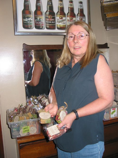 Canstar Community News May 24, 2017 - Sandra Gowan shows bars of the beer and hops soap she made for sale at Winnipeg's Flatlanders Beer Festival in June. (ANDREA GEARY/CANSTAR COMMUNITY NEWS)