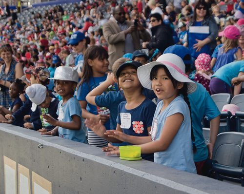 Canstar Community News May 24, 2017 - Diversity, reconciliation, and sustainability were the focus of Pembina Trails School Divisions Canada 150 celebration on May 24. More than 15,000 students assembled at Investors Group Field to mark the 150th anniversary of Confederation and reflect on Canadas heritage.  (DANIELLE DA SILVA/CANSTAR/SOUWESTER)