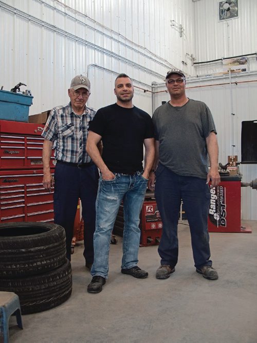 Canstar Community News (From left) Alan, Rob, and Darren Dubych of Analyze Automotive (2476 Wenzel St.) in East St. Paul. (SHELDON BIRNIE/CANSTAR/THE HERALD)