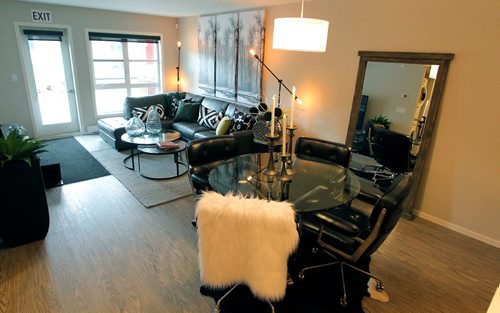 BORIS MINKEVICH / WINNIPEG FREE PRESS
HOMES - Metro Condos at 670 Hugo Street South in Fort Rouge. Living dining room. TODD LEWYS STORY May 29, 2017