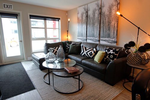 BORIS MINKEVICH / WINNIPEG FREE PRESS
HOMES - Metro Condos at 670 Hugo Street South in Fort Rouge. Living room. TODD LEWYS STORY May 29, 2017