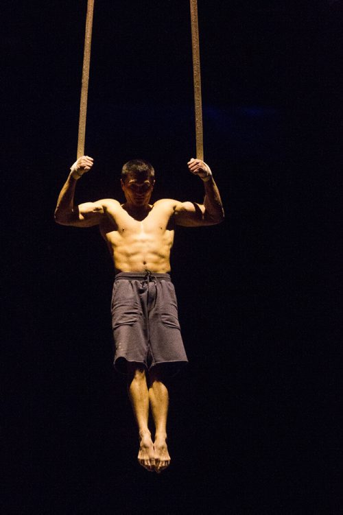 MIKE DEAL / WINNIPEG FREE PRESS
Strap Act performer Vitali Tomanov during rehearsal at Cirque du Soleil's production of Kurios which will be running from June 2 to July 9th.
170531 - Wednesday, May 31, 2017.