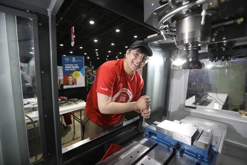 RUTH BONNEVILLE /  WINNIPEG FREE PRESS

Gold medal winner in machining Silas Meeches, sets up his machine to practice his skills at the Canada National Skills Competition Thursday to compete in the upcoming Worlds competition in Abu Dhabi in Oct.  Over 550 college students and apprentices from across the country are competing in the two-day Skills Canada National Competition, including 19 from Red River College at RBC Convention Centre Thursday.   
 
See Business/McNeill 



June 01, 2017