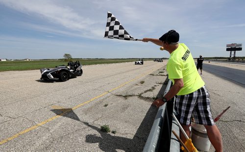 TREVOR HAGAN / WINNIPEG FREE PRESS
Myles Kraut wins the first ever race during the Slingshot Racing Cup in Gimli took place Thursday, June 1, 2017.