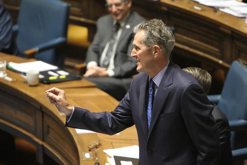 RUTH BONNEVILLE /  WINNIPEG FREE PRESS

Premiere Brian Pallister responds to questions during  Period in the last session before summer break in the house Thursday.  



June 01, 2017