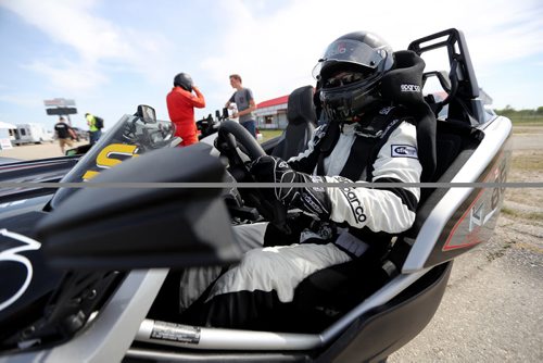 TREVOR HAGAN / WINNIPEG FREE PRESS
Myles Kraut participating in the first ever Slingshot Racing Cup in Gimli took place Thursday, June 1, 2017.