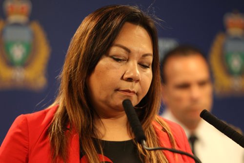 RUTH BONNEVILLE /  WINNIPEG FREE PRESS

MKO's Sheila North talks to the media at The Winnipeg Police Service Public Information Office during media briefing at HQ. releasing an update on the homicide of Christine Wood.  
See Alex Paul story. 

June 3, 2017

 

June 03, 2017