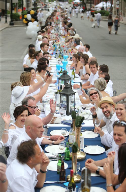 JASON HALSTEAD / WINNIPEG FREE PRESS

The Table for 1200 More on Rorie Street in the east Exchange and around the Richardson Building on June 3, 2017. (See Social Page)