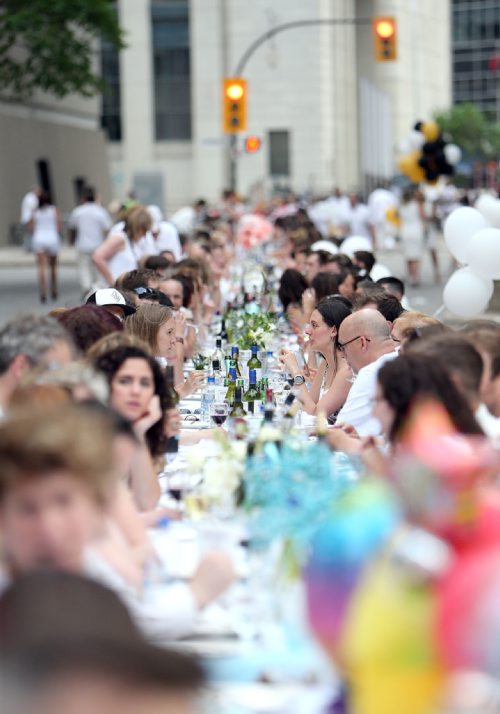 JASON HALSTEAD / WINNIPEG FREE PRESS

The Table for 1200 More on Rorie Street in the east Exchange and around the Richardson Building on June 3, 2017. (See Social Page)