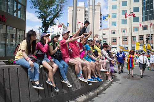 JEN DOERKSEN/WINNIPEG FREE PRESS
Thousands of Winnipeggers came out to support the 30th annual Pride Parade. Sunday, June 4, 2017.