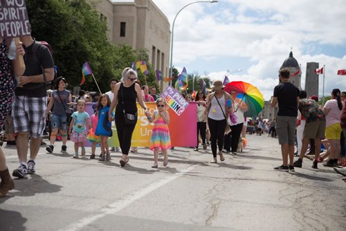 JEN DOERKSEN/WINNIPEG FREE PRESS
Thousands of Winnipeggers came out to support the 30th annual Pride Parade. Sunday, June 4, 2017.