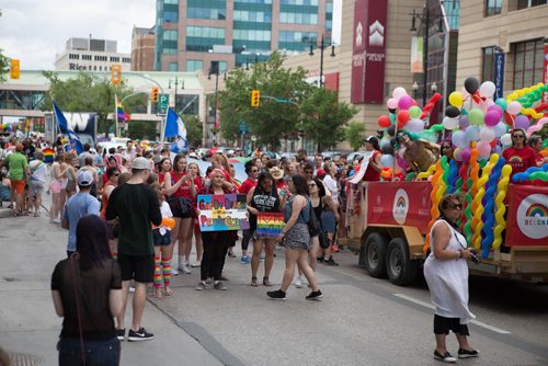 JEN DOERKSEN/WINNIPEG FREE PRESS
Thousands of Winnipeggers rallied, danced and marched in the 30th annual Pride Parade. Sunday, June 4, 2017.